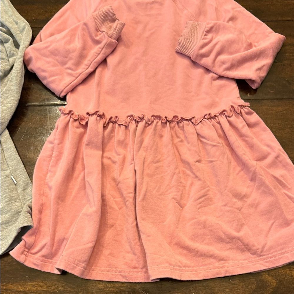Little Sleepies Pink and Gray Casual Kids Dresses - Picture 4 of 5